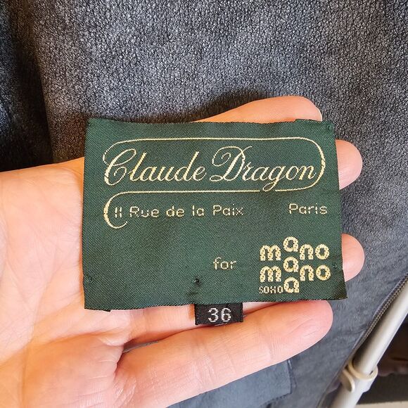 Vintage Leather Bomber Jacket Gray 80s 90s Flight A2 Style Mens S Top Gun Pilot - Picture 6 of 9